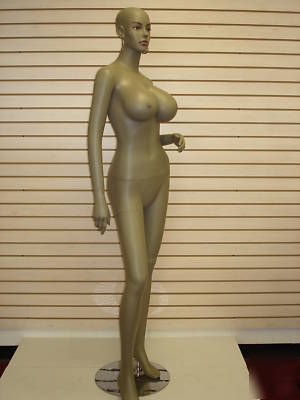 Brown black busty female mannequin sy-0102 / with wig