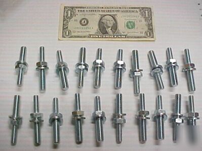 Lot 20 metric stud bolts, M10 x 1.5 - M8 x 1.25, washer