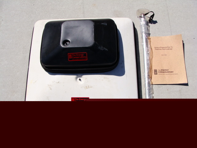 Minneapolis blower door model 3 pressure pan kit set-up