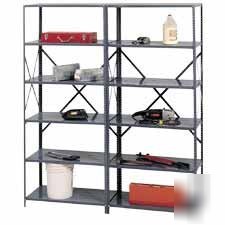 Post kit for 85 high industrial steel shelving dark gr