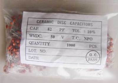 1000PSC ceramic disc capacitors 82PF 50V for pc camera