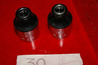 (2) nice 15X hep ao spencer microscope eyepieces 30 