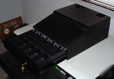 Apg S100 cash drawer + keys, peripheral organizer 