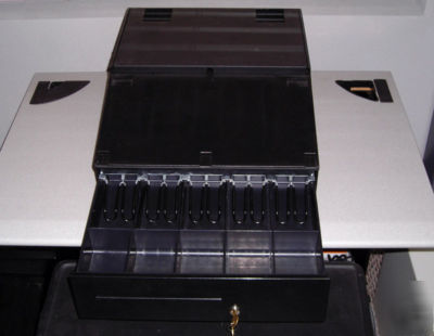 Apg S100 cash drawer + keys, peripheral organizer 