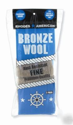 Bronze wool 3 packs of 3 pad - flat rate envelope opt.