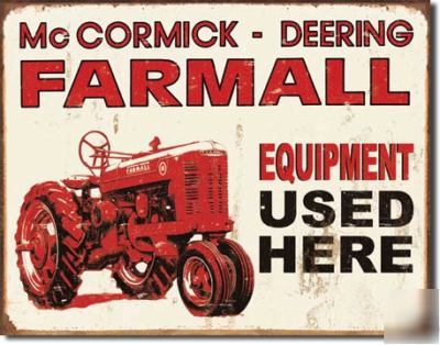 Farmall equipment used here tractor farm poster ad sign