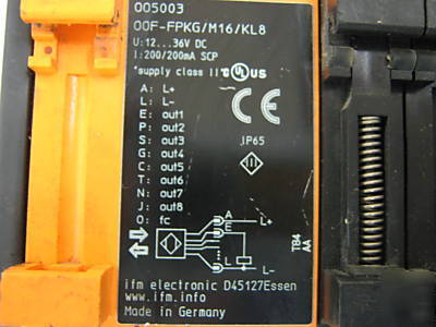 Ifm optic fiber amplifier oof-fpkg/M16/KL8