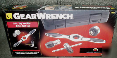 New gearwrench 5 pc tap and die drive tool set * sealed*
