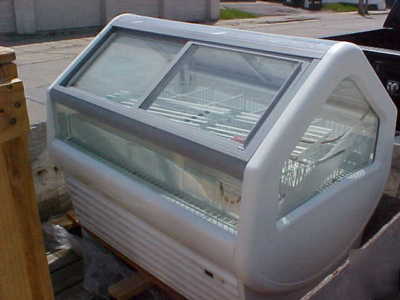 New hussmann nim-4 island ice cream merchandiser, 