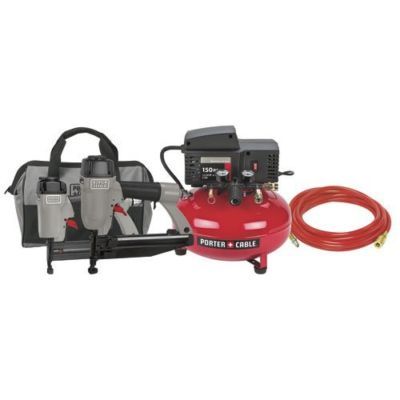 Porter cable air compressor combo 3 piece nailgun set 
