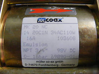 Springer co-ax valve MK202C116BPN3/4P3A