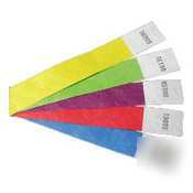Wristpassâ„¢ blue dupont tyvek security wrist band