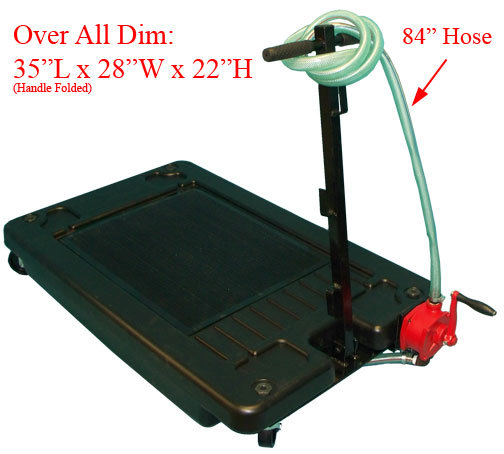 17 gallon low profile heavy truck car oil drain w/ pump
