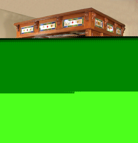 8FT mahogany lead glazed stained glass canopy pub bar