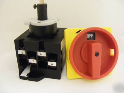 Bremas 32 amp 3 pole panel mount on-off rotary isolator