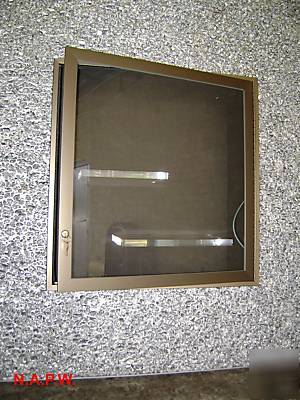 Display case flush mount in wall w/ lights