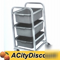 New channel aluminum 3 level bus utility cart