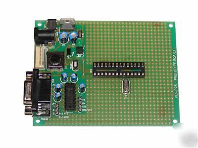 Pic microchip pic-P28 prototype board with components