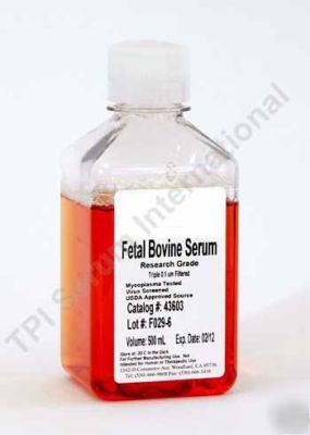 Research grade usda origin fetal bovine serum (500ML)
