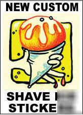 Shaved ice cream stickers, snow cones, hawaiian shave
