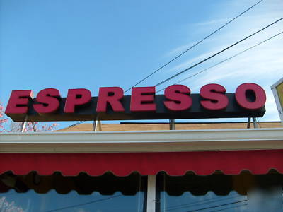 Weather proof chanel letters @ espresso neon sign.nice