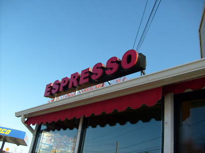Weather proof chanel letters @ espresso neon sign.nice