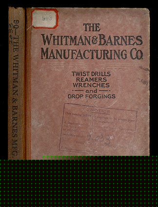 Whitman barnes trade catalog tool drills wrenches 1917