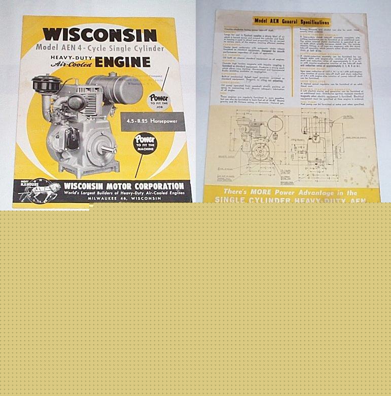 Wisconsin aen 4 cycle single cylinder engine promo fold