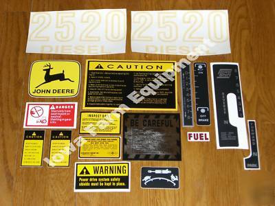 John deere 2520 decals set gas & diesel power shift