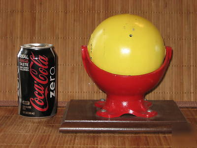 1800's miniature cast iron ball hog oiler serial #70