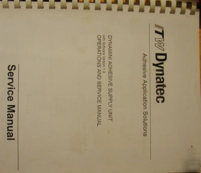 Itw dynatec dynamini service manual and keys.