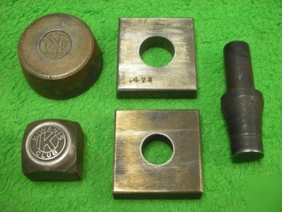 Kiwanis club logo emblem punch stamp press die set tool