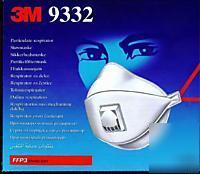 3M 9332 face mask particulate respirator ( 12 x boxes )