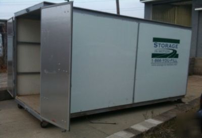 7' x 16' trailpod mobile storage containers on casters