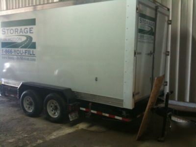 7' x 16' trailpod mobile storage containers on casters