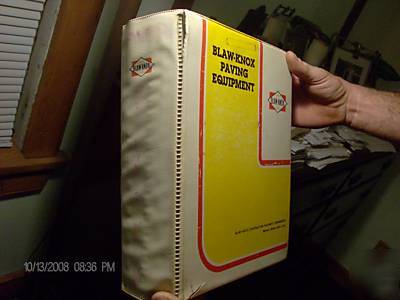 Blaw-knox PF180H paver service shop manual book