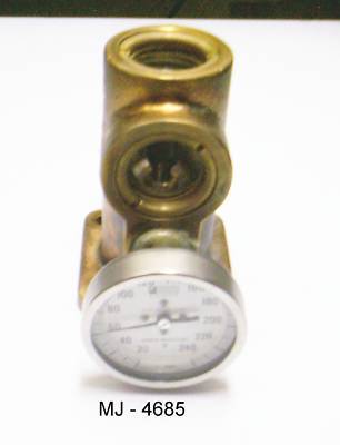 Delaval liquid sight bronze indicator / thermometer