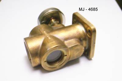 Delaval liquid sight bronze indicator / thermometer