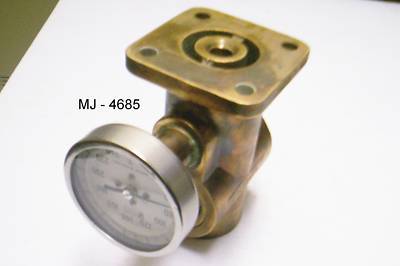Delaval liquid sight bronze indicator / thermometer
