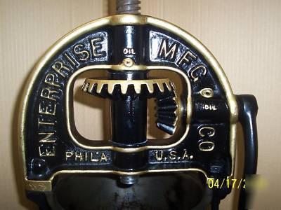 Enterprise dated 4 qt sausage stuffer lard fruit press