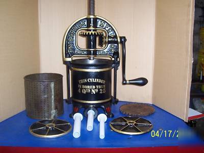 Enterprise dated 4 qt sausage stuffer lard fruit press