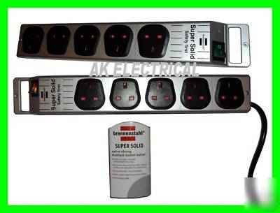 Heavy duty 5 way surge protected ext lead not 1,2,3,4,6