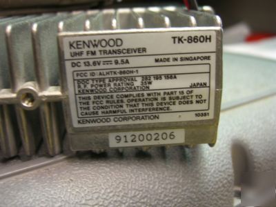 Kenwood tk-860H uhf 440~470 mhz 128CH 35W mobile radio