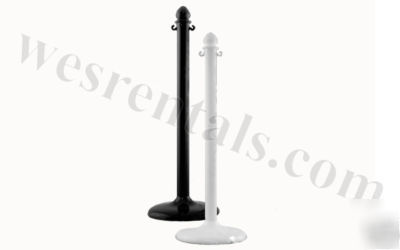 Lot of 4 stanchions crowd control portable plastic