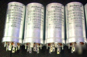 Nos 4 rubycon amp can capacitor 20 20 20 20 uf 450V 