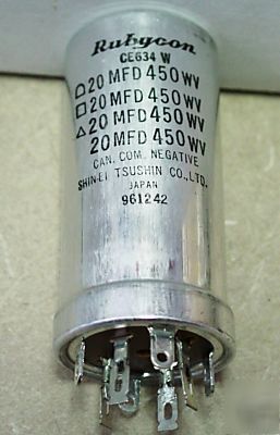 Nos 4 rubycon amp can capacitor 20 20 20 20 uf 450V 