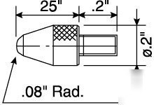 Set of mitutoyo mi-900032 dial indicator contact points