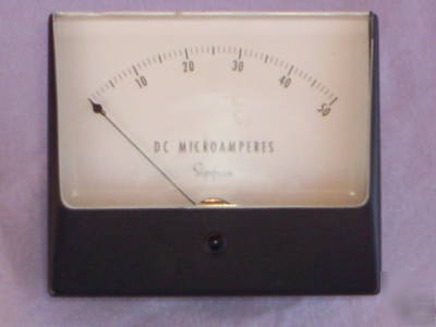 Simpson wide view microamp meter gauge biomedical