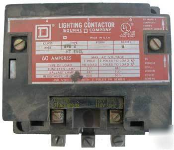 Square d 8903-SPG2 3POLE 60 amp lighting contactor open