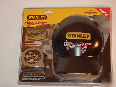 Stanley racing hat and 25 foot powerlock tape measure